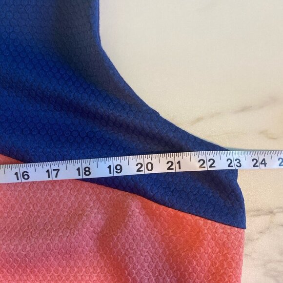 Hutch Anthropologie Dress 2X Blue Pink And Purple Color Block Fit & Flare Preppy - Picture 8 of 9
